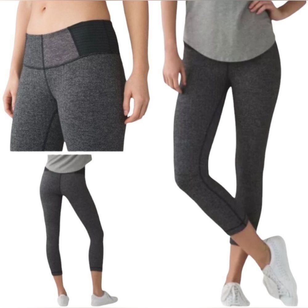 Wunder Under Crop III Heathered Herringbone Size 4